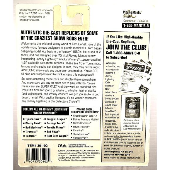 Johnny Lightning Wacky Winners Limited Edition BADMAN, New, See Pics/Descr. - Picture 5 of 5